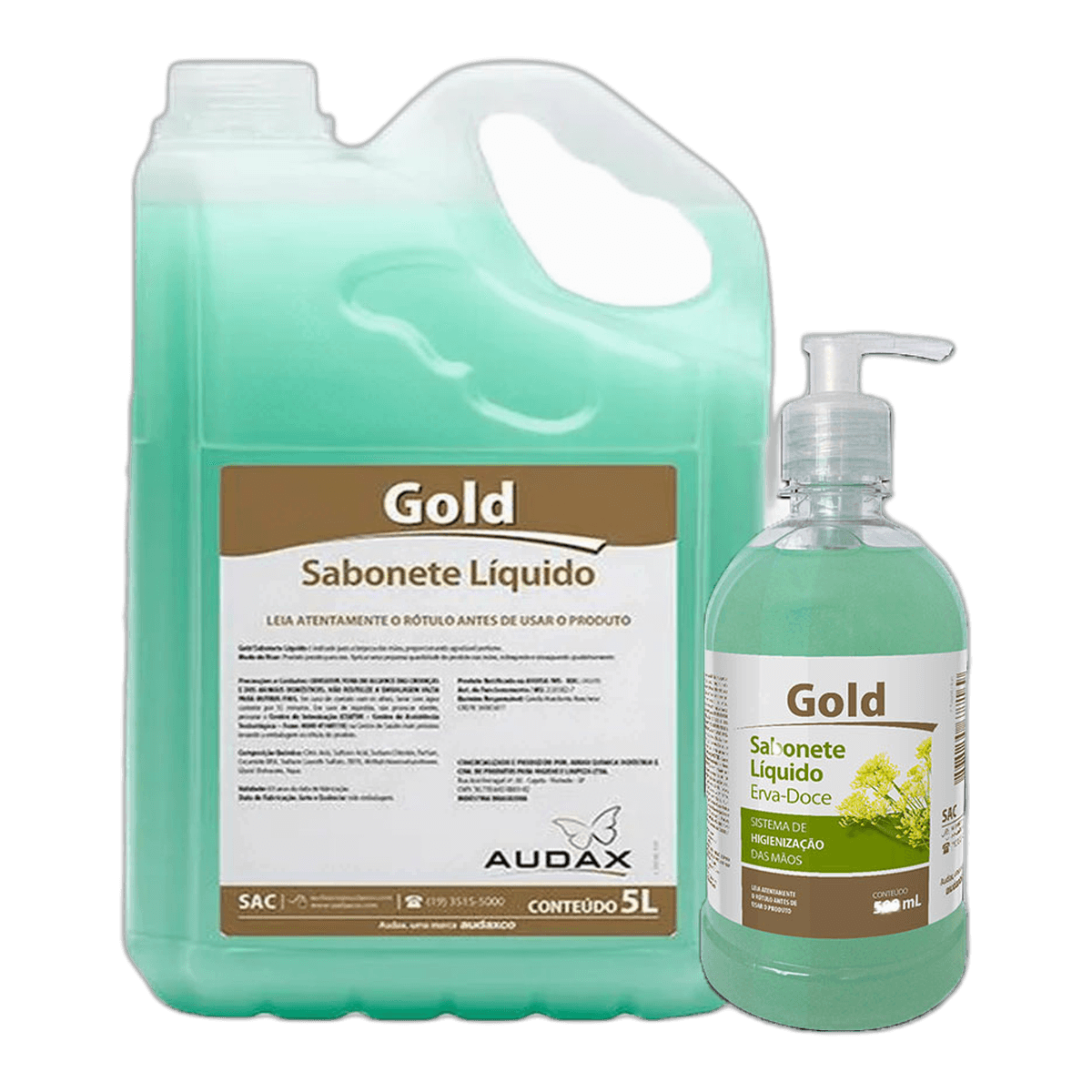 SABONETE LÍQUIDO FRESCOR DA MANHÃ (ERVA DOCE) 5LTS AUDAX GOLD
