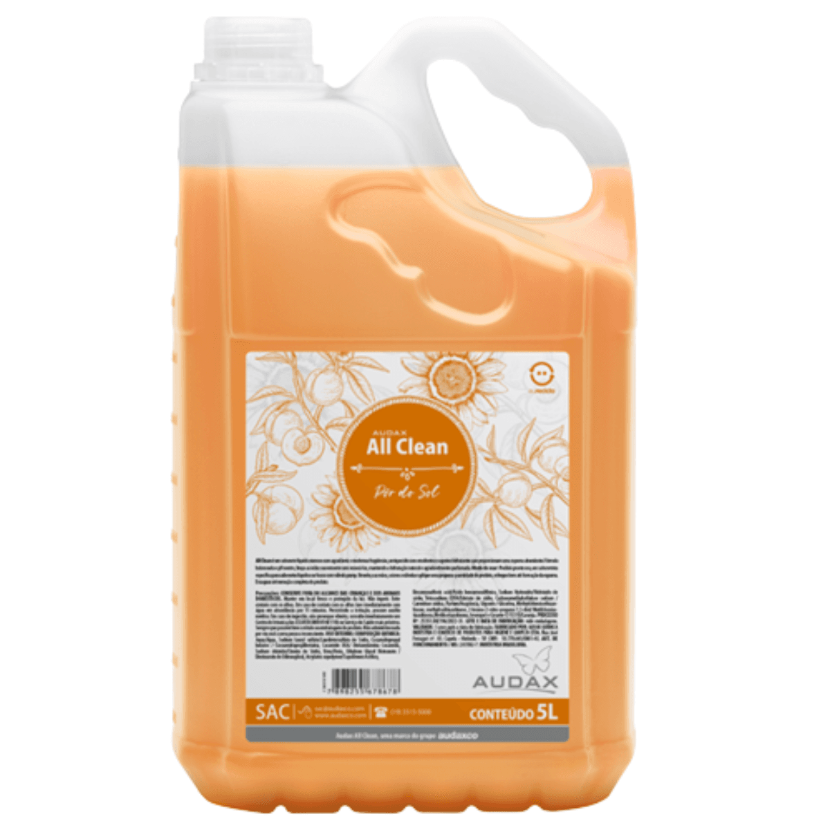 SABONETE LÍQUIDO POR DO SOL (PÊSSEGO) AUDAX GOLD 5LTS