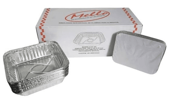 BANDEJA ALUMÍNIO 1000ML MELLO COM 100