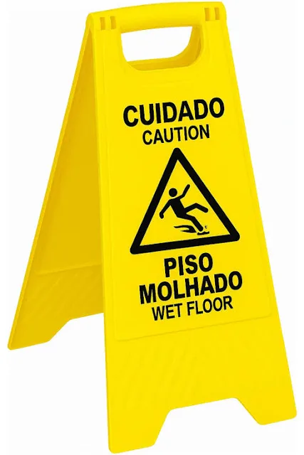 PLACA DE SINALIZAÇÃO PISO MOLHADO