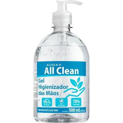 ÁLCOOL GEL 70 INPM PUMP 500ML AUDAX