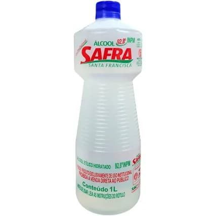 ÁLCOOL LÍQUIDO 92.8 INPM 1LT SAFRA