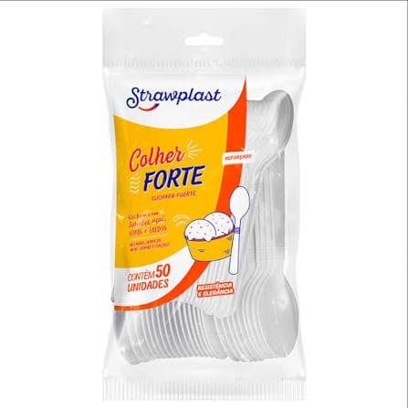 COLHER DESCARTÁVEL REFORÇADA C/50