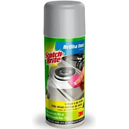 LIMPADOR BRILHA INOX SPRAY SCOTCH BRITE 3M