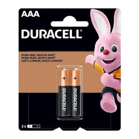 PILHA DURACELL AAA PALITO C/2