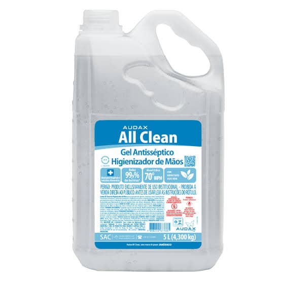 ÁLCOOL GEL 70 5LTS ANTISSÉPTICO ALL CLEAN AUDAX