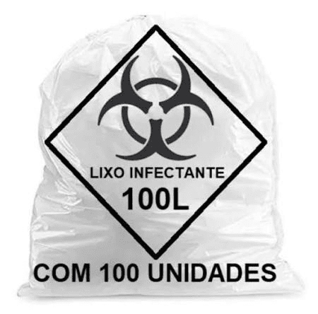 SACO DE LIXO INFECTANTE 100LTS COM 100